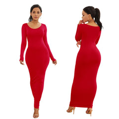 Chic Bodycon Maxi Dress for Evening Parties