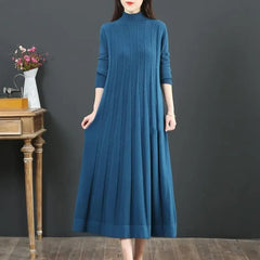 Chic Plus Size Knitted Sweater Dress for Women