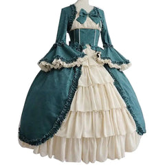 Chic Medieval Square Neck Black Lolita Party Dress