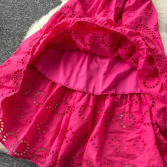 Chic A-Line Summer Slip Dress with Embroidery Bow