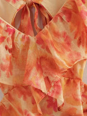 Alexa - Orange Backless Long Dress