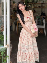 Chic Floral Midi Dress for Summer Beach & Parties
