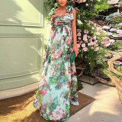 Chic Floral Bohemian High-Waist Summer Dress for Women