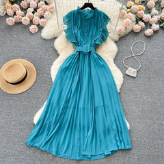 Chic Vintage Ruffled A-Line Summer Dress for Women