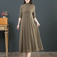 Chic Plus Size Knitted Sweater Dress for Women