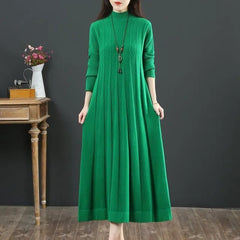 Chic Plus Size Knitted Sweater Dress for Women