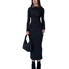 Women's Slim Fit Long Sleeve Wrap Dress - Casual & Chic