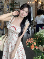 Chic Floral Midi Dress for Summer Beach & Parties