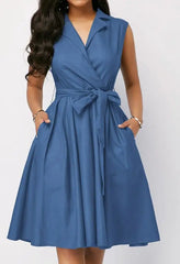 Chic Summer Sleeveless A-Line Casual Dress for Women