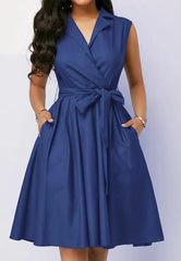Chic Summer Sleeveless A-Line Casual Dress for Women