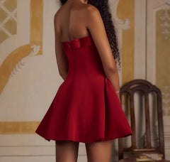 Chic Spice-Inspired Bustier Dress for Senior Style