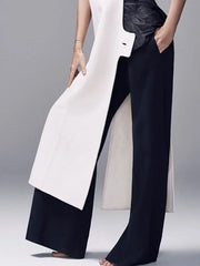 Chic Summer Sleeveless Button Slit Long Dress