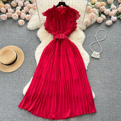 Chic Vintage Ruffled A-Line Summer Dress for Women